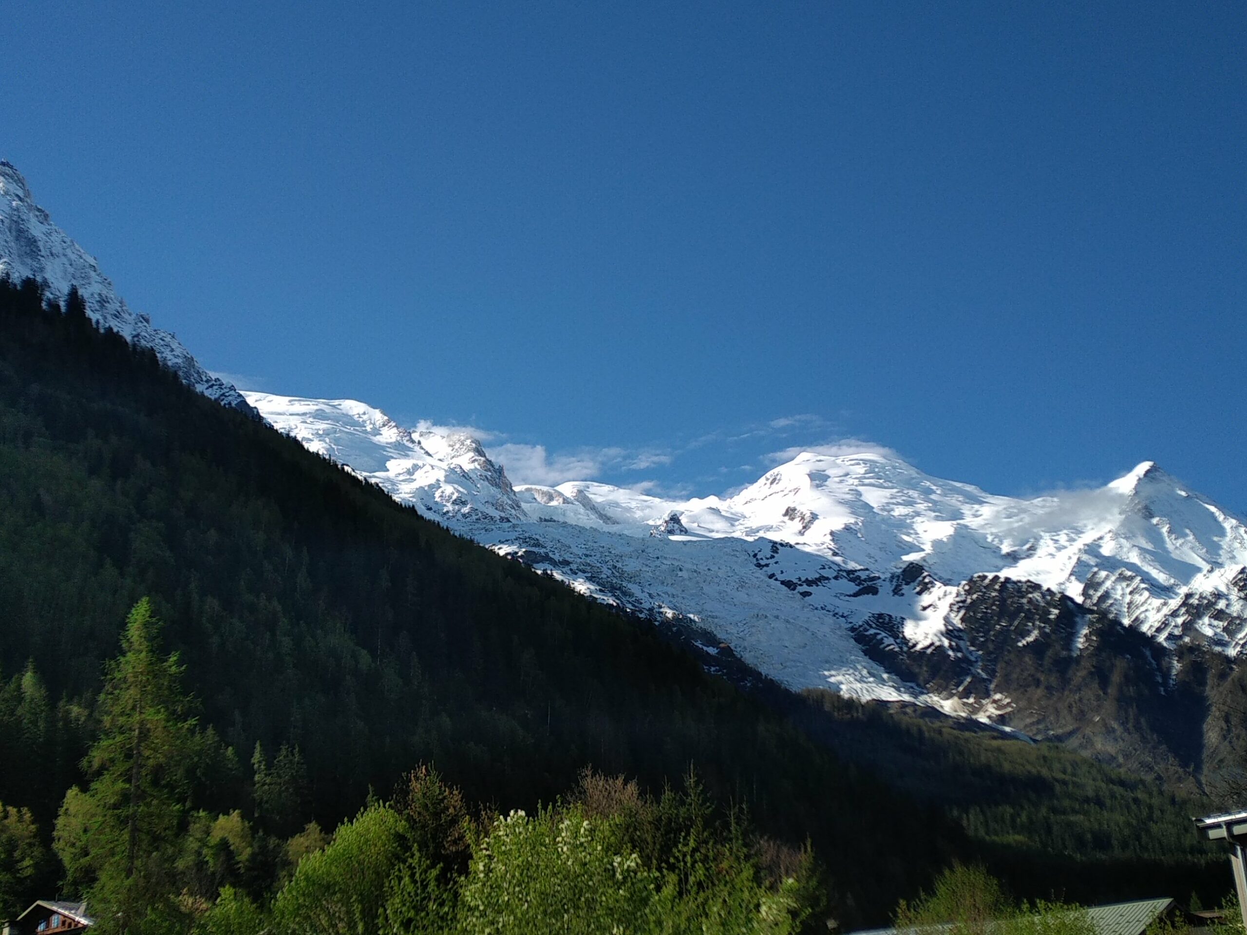 Depuis Chamonix, le Mont Blanc